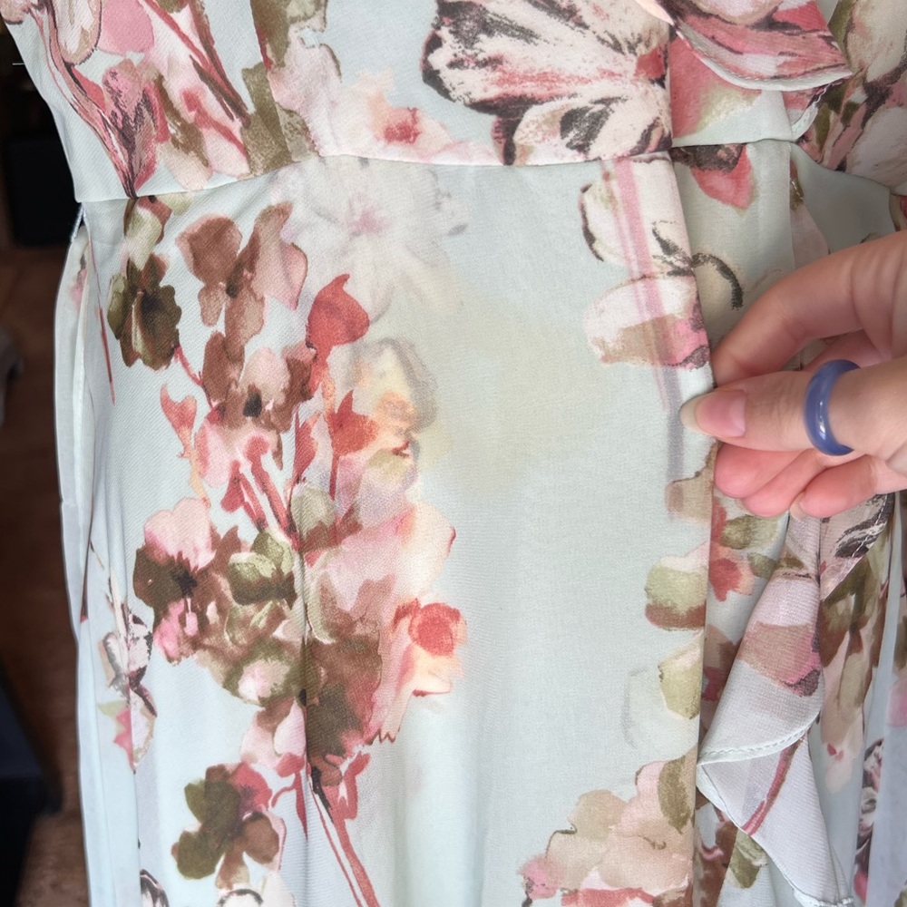 Julian Taylor Floral Midi Dress Size 16 Layered Ruffles beautiful dress. - Picture 14 of 16